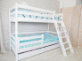 Кровать двухъярусная Сонечка с наклонной лестницей и ящиками
