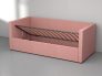 Кровать мягкая с подъёмным механизмом арт. 030 розовый