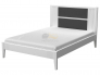 Кровать Бетти 1400 Белый/Велюр тёмный