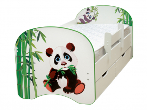 Кровать с фотопечатью с 2-мя ящиками Панда