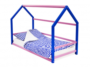 Детская кровать-домик Монтессори Svogen синий-лаванда