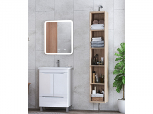 Комплект мебели в ванную Grani 750 белый напольный