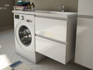Тумба с раковиной Dallas Luxe 1200 навесная 2 ящика правая