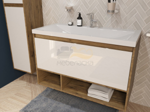 Тумба с раковиной Monaco Wood 900 1 ящик с нишей