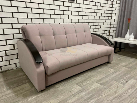 Диван Аккордеон 1600 бежевый дугообразные накладки МДФ