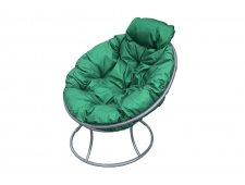 Кресло Папасан мини без ротанга зелёная подушка